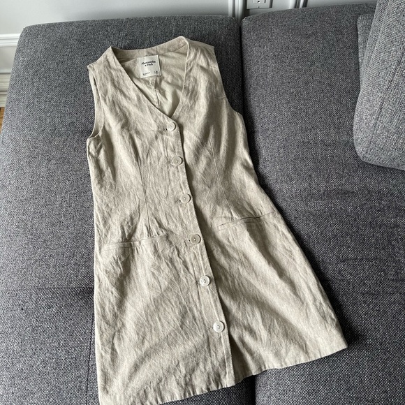 A&F Mara Linen-Blend vest mini dress - Picture 4 of 12